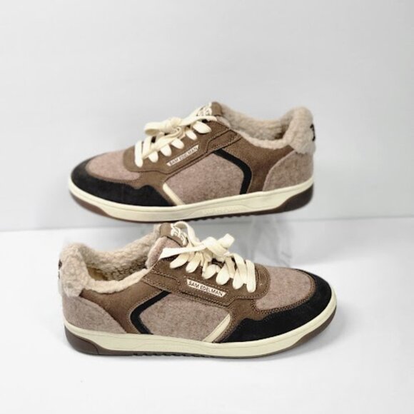 SAM EDELMAN WOMEN'S harper cozy almond toe taupe sneakers Size 11 NEW - Picture 3 of 9